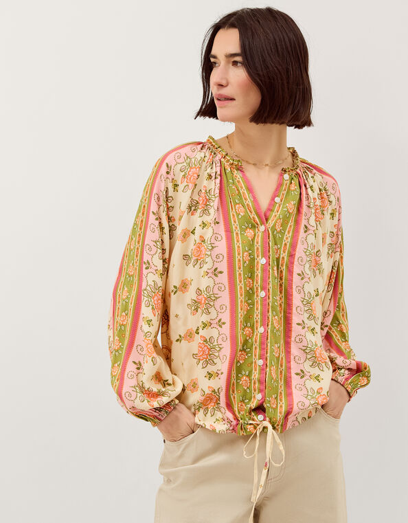 Eline Floral Print Blouse, Ivory (IVORY), large