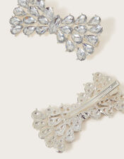 Jewel Bow Hair Clips Set of Two, , large