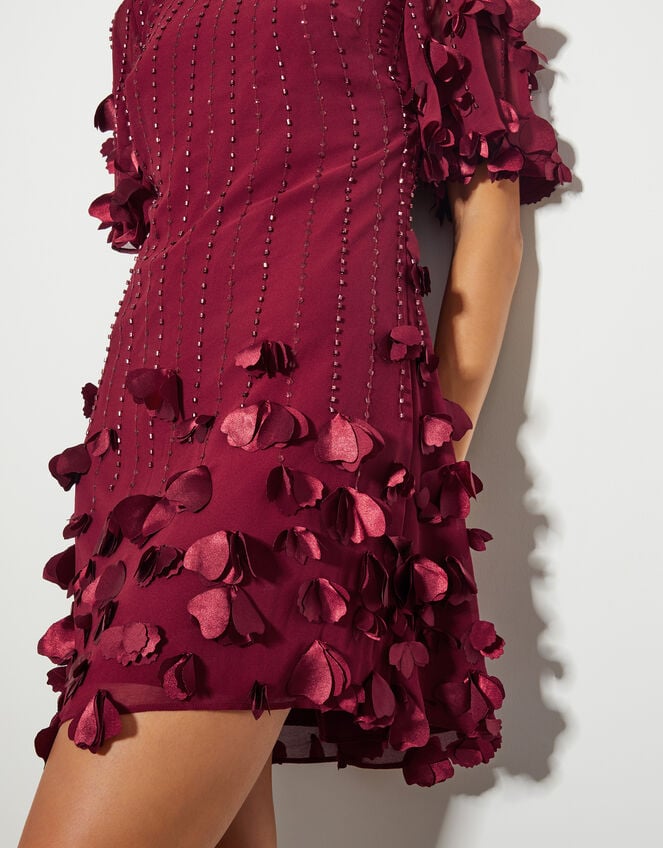 Carly Tunic Petal Dress, Red (RED), large