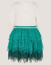 Floral Embellished Disco Dress, Green (GREEN), large