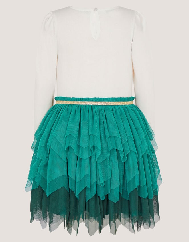 Floral Embellished Disco Dress, Green (GREEN), large