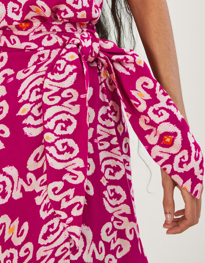 Bandhani Print Sarong Skirt, Pink (PINK), large