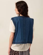 East Juna Denim Gilet, Blue (BLUE), large