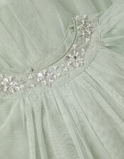 Anastasia Embellished Tulle Party Dress, Green (SAGE), large