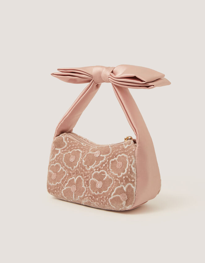 Floral Sequin Velvet Bag, , large