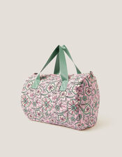 Floral Print Duffle Bag, , large