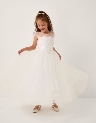 Cynthia Lace Maxi Dress, Ivory (IVORY), large