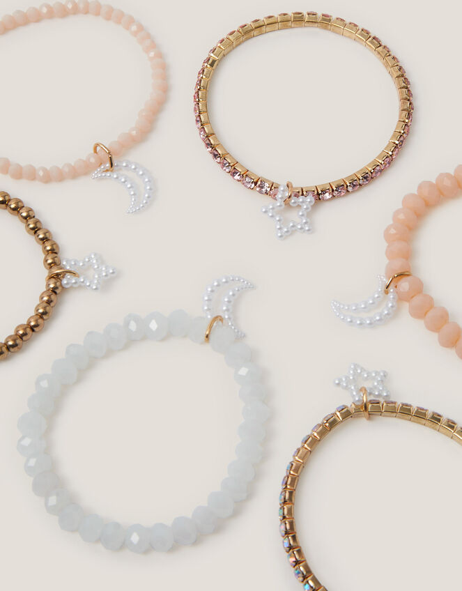 6-Pack Moon & Stars Bracelets, , large