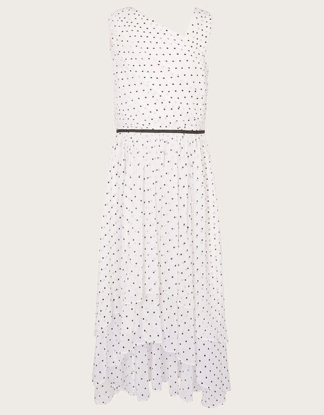 Abigail Polka Dot Prom Dress, Ivory (IVORY), large