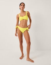 Alina Rib Tie-Side Bikini Bottom, Green (LIME), large