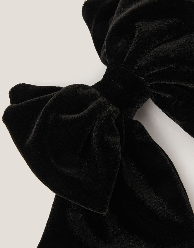 Supersize Velvet Bow Hair Clip, , large