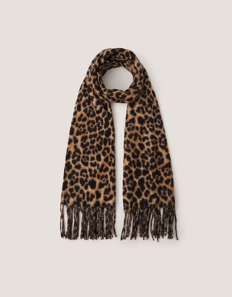 Ginny Leopard Print Scarf, , large