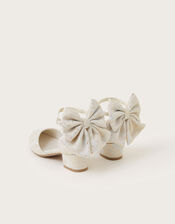 Bow Back Jacquard Two-Part Heels, Gold (GOLD), large