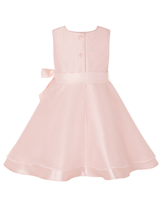 Baby Organza Dress and Bando Set, Pink (DUSKY PINK), large
