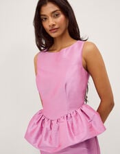 Dahlia Peplum Midi Dress, Purple (LILAC), large