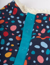 Frugi Snuggle Print Fleece, Blue (NAVY), large