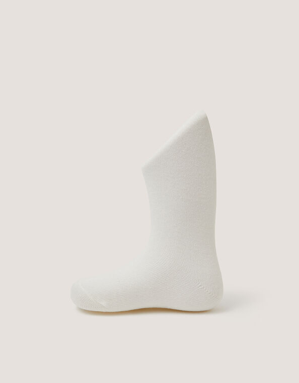 Baby Frosted Cotton Tights, Ivory (IVORY), large