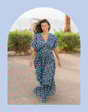 Pitusa Clara Block Print Maxi Dress, , large