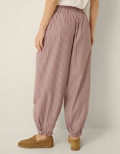 Scarlet Stripe Balloon Trousers, Red (BERRY), large