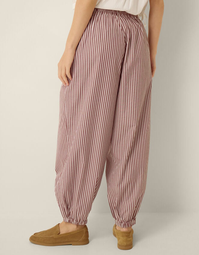 Scarlet Stripe Balloon Trousers, Red (BERRY), large