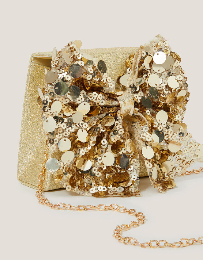 Jazzy Sequin Bow Mini Bag, , large