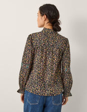 Harriet Embellished Floral Blouse, Black (BLACK), large
