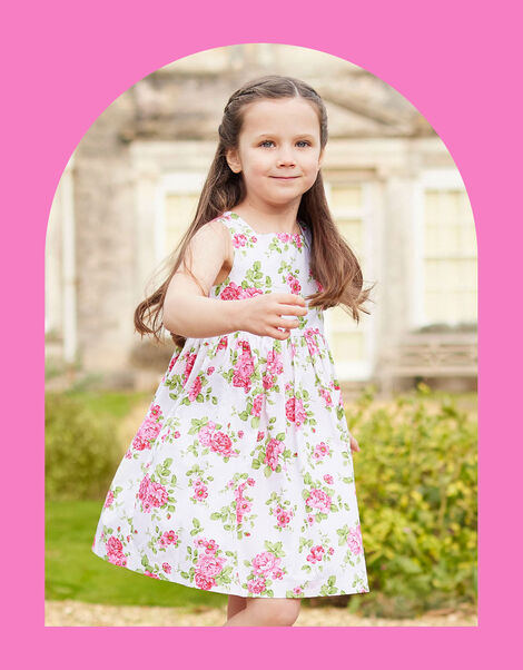 Trotters Floral Pocket Dress, Pink (PINK), large