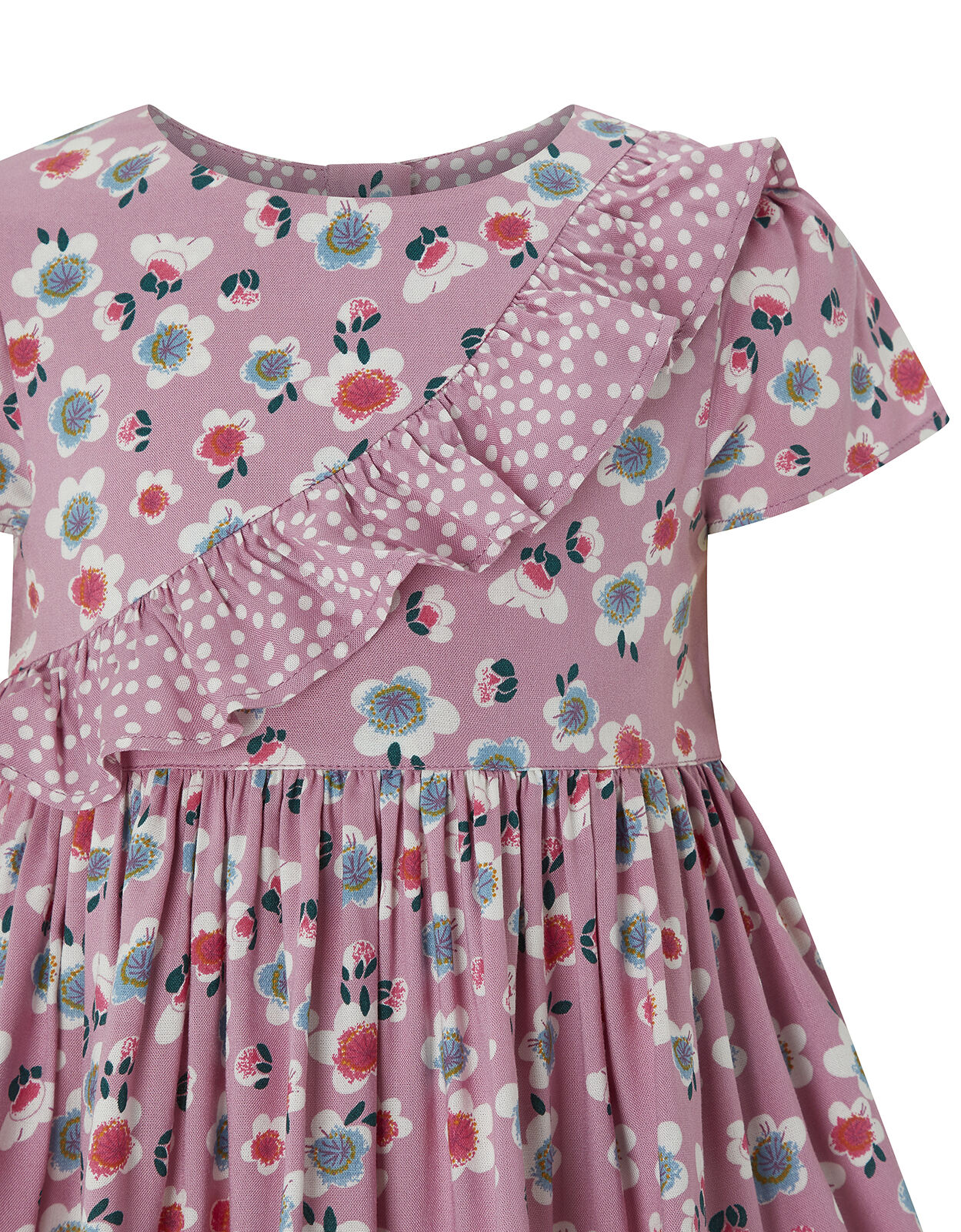 Baby Eloise Printed Dress in Sustainable Viscose Pink