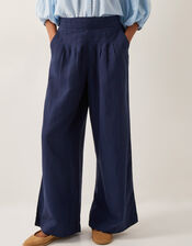 Margo Wide Leg Trousers, Blue (BLUE), large