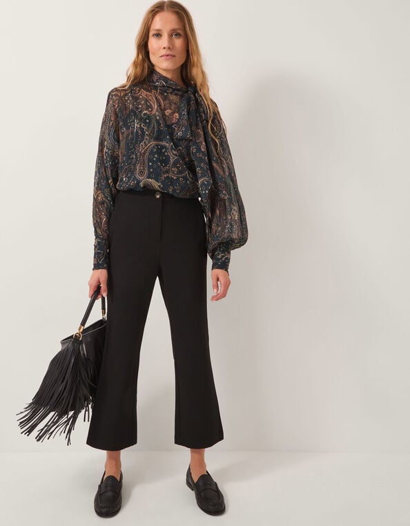 Blake Crop Flare Pants, Black (BLACK), large