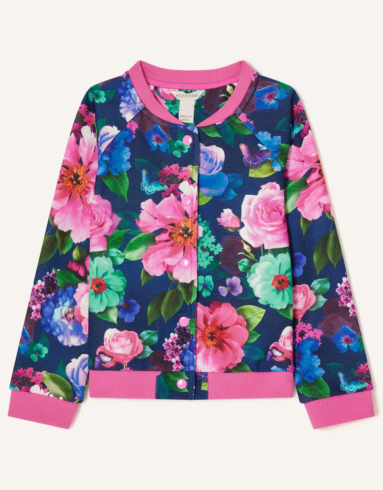 Rose print bomber jacket online