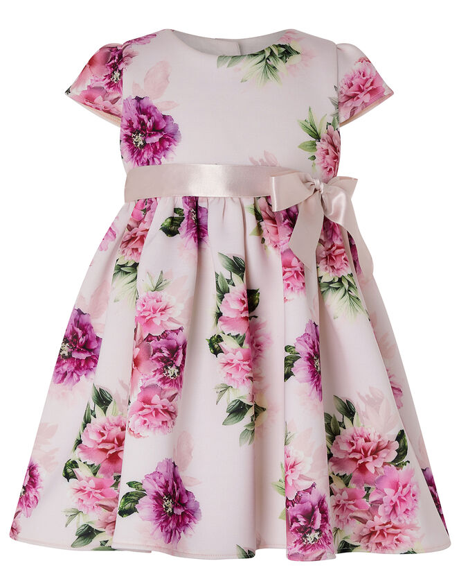 Baby Deena Floral Scuba Dress, Pink (PINK), large