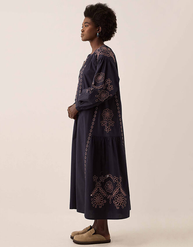 East Reni Broderie Dress, Blue (NAVY), large