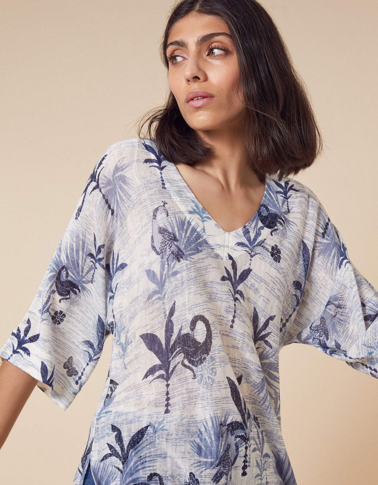 Monsoon linen jumper on sale