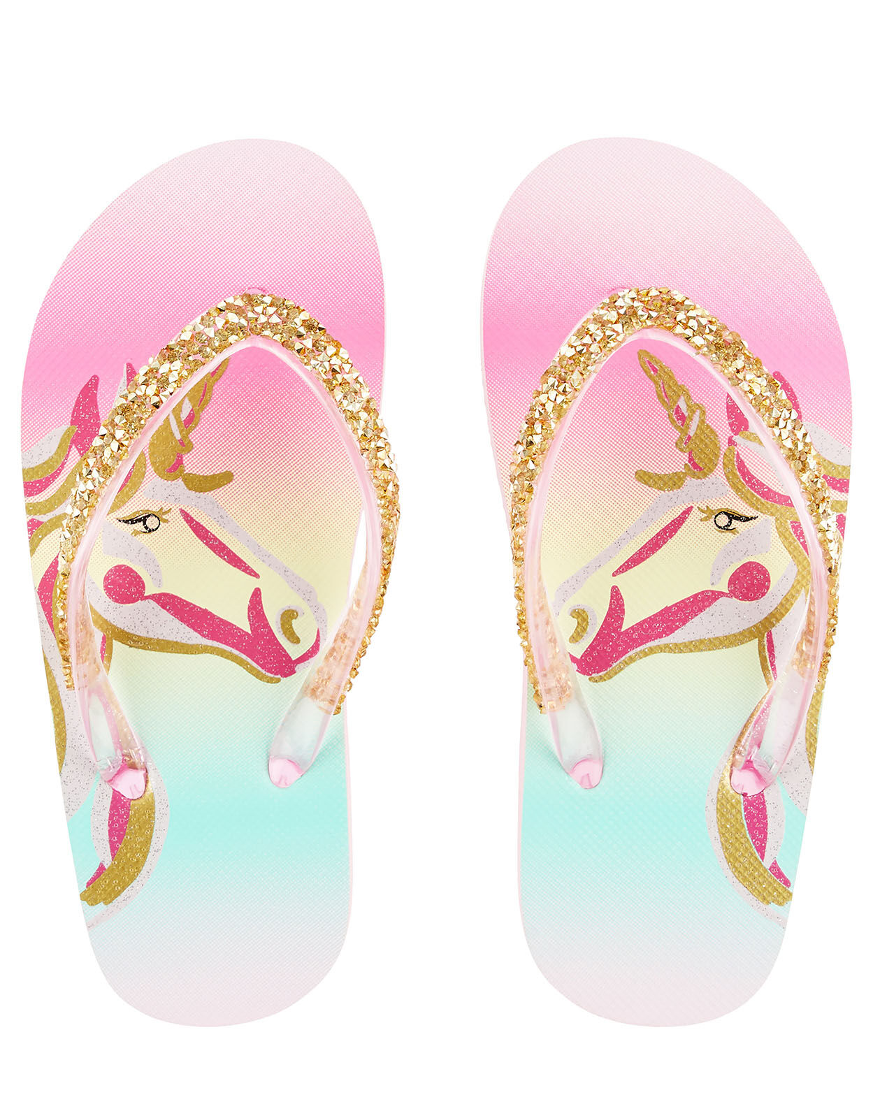 Girls unicorn flip flops sale