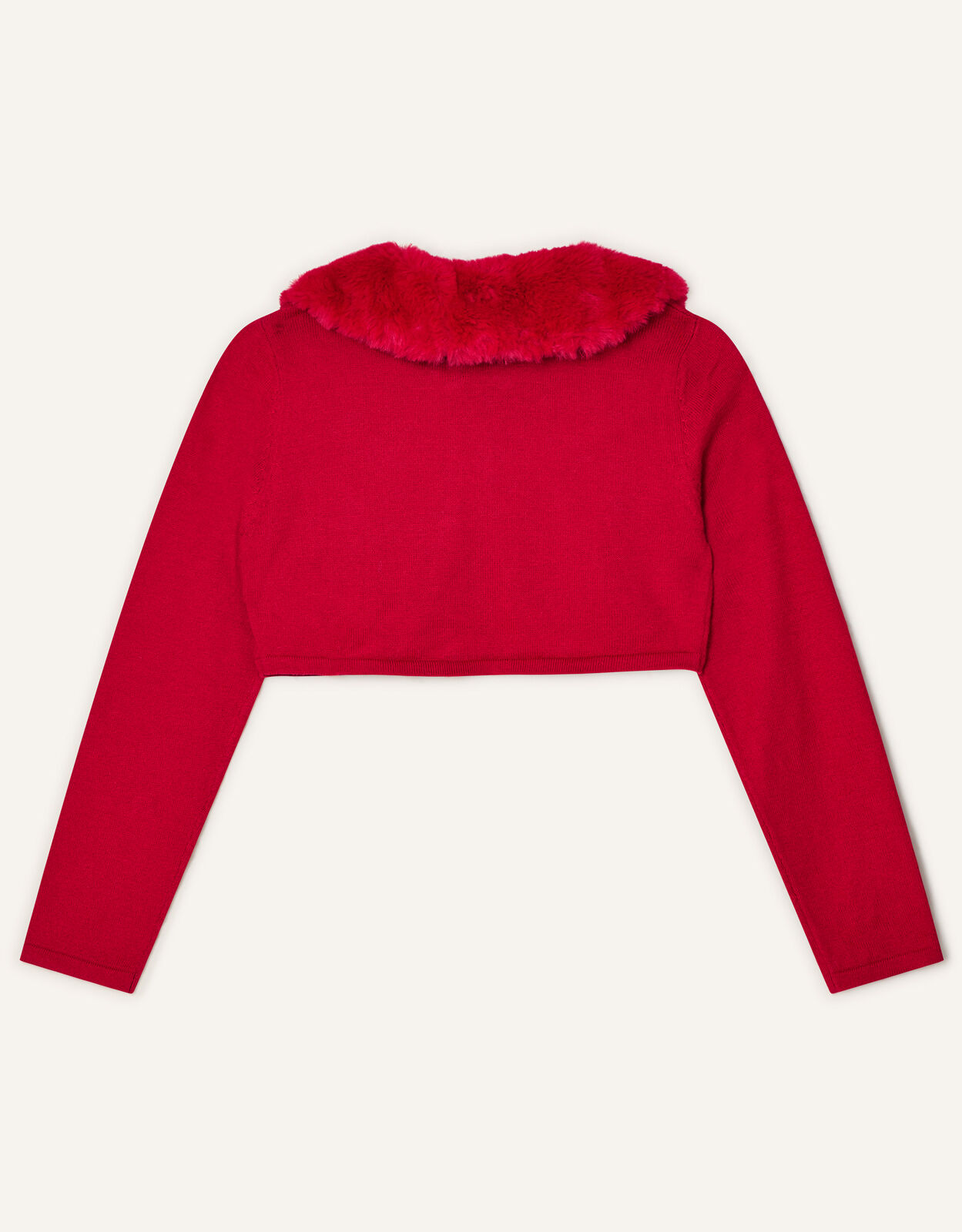 Red fur best sale bolero jacket