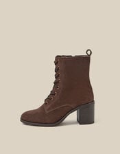 Hope Lace Up Suede Ankle Boots, Brown (CHOCOLATE), large
