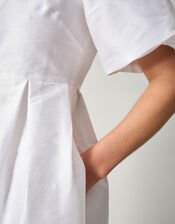 Sloane Short Sleeve Midi Wedding Dress, Ivory (IVORY), large