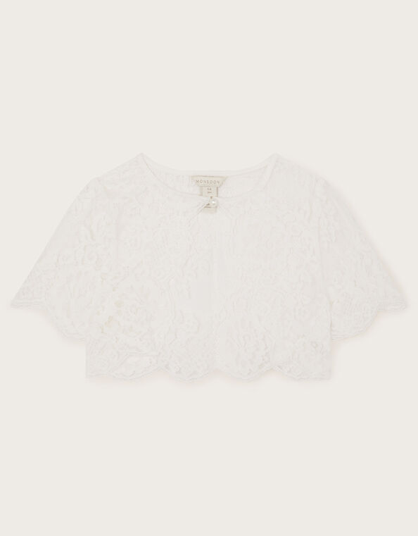 Lola Lace Bridesmaid Shrug, Ivory (IVORY), large