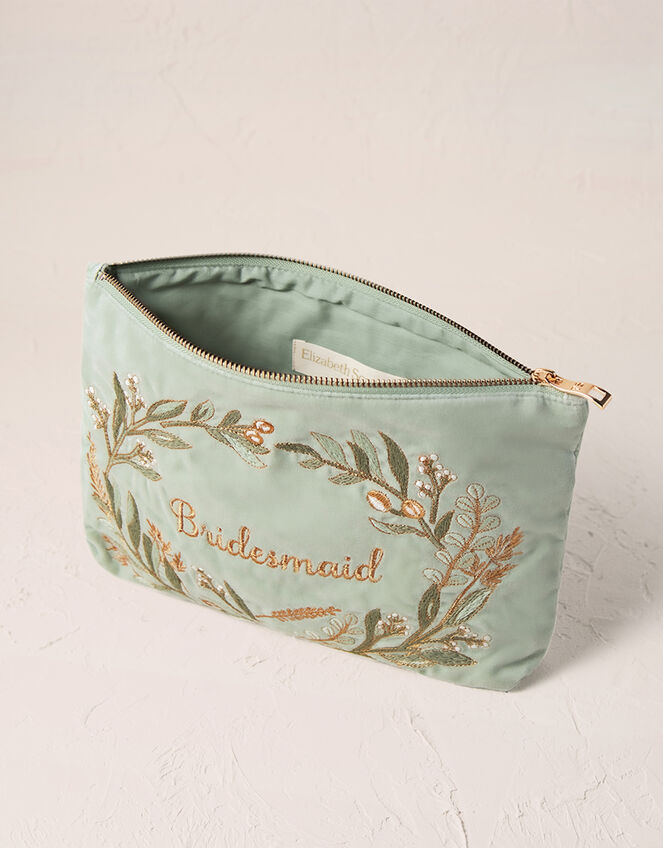 Elizabeth Scarlett Large Bridesmaid Velvet Pouch, , large