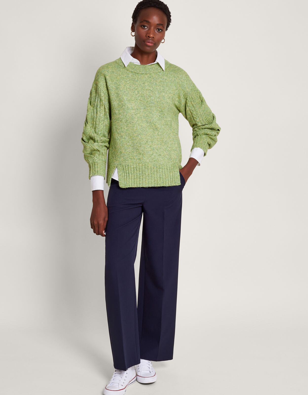 Monsoon top green jumper