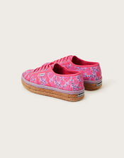 Superga Floral Print Espadrille Trainers, Pink (PINK), large