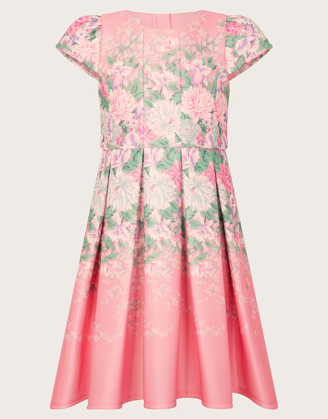 Floral Print Scuba Dress, Pink (PINK), large