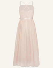Lana Sequin Hem Maxi Prom Dress , Pink (PALE PINK), large