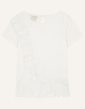 Broderie Frill Top, Ivory (IVORY), large