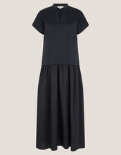 Felly Jersey Cap Sleeve Maxi Dress, Blue (NAVY), large