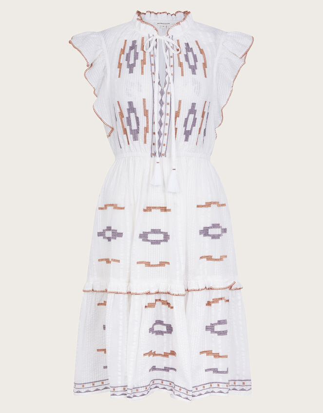 Ula Embroidered Dress, Ivory (IVORY), large