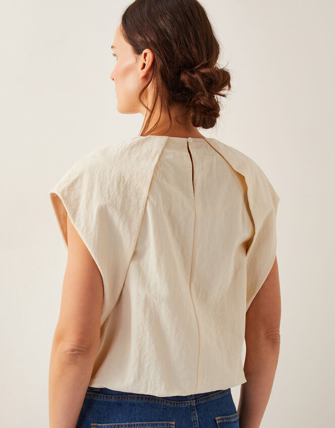 Dorit Bubble Hem Top, Cream (CREAM), large