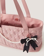 Bow Charm Tote Bag, , large