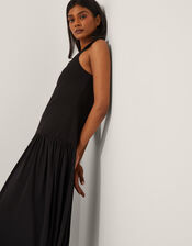 Dolly Drop Waist Midi Dress, Black (BLACK), large